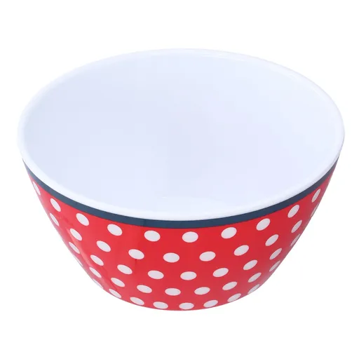 500ml Salad Bowl Thickened Snack Dessert Cake Fruit Bowl for Baking Table DecorationRed Dot
