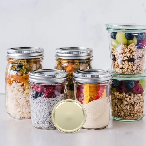 Airtight Canning Jar Lids, Golden Tinplate, Ideal for Sealing and Storing, 20Pcs