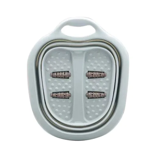 Foot Soaking Bath Basin Foldable Portable Roller Design SPA Massage Bucket for Relieving Feet Pain AchesGreen