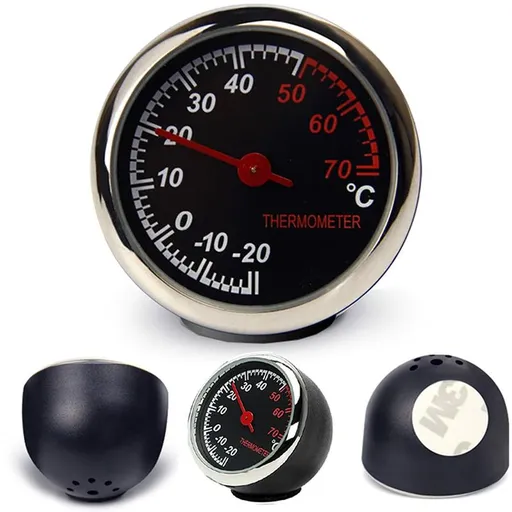 Car Thermometer Mechanical Needle Analog Counting Tool Anti-Scratch High Transparency And Durability Temperature