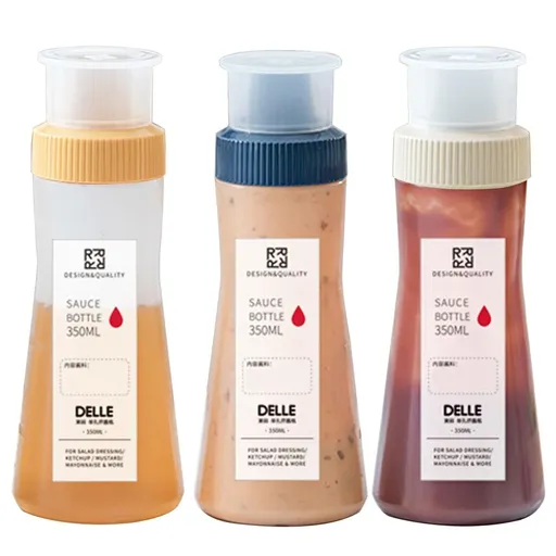 MODANU 3 Pack Empty Squeeze Bottles Containers with Top, BPA Free for Condiments, Syrup, Ketchup, Sauces, Dressing, Oil, Honey | Arts and Crafts - Leak Proof - Kitchen, 11.8 oz/350ML
