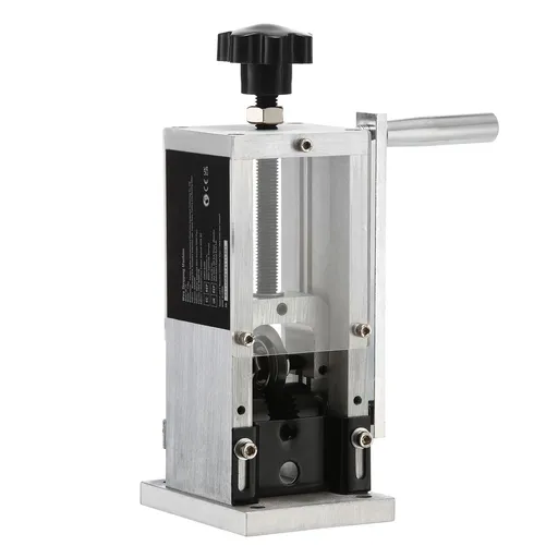 Manual Wire Stripping Machine, 0.06''-0.98'' Copper Stripper with Hand Crank or Drill Powered, Visible Stripping Depth Reference, Portable Aluminum Frame Wire Peeler for Scrap Copper Recycling