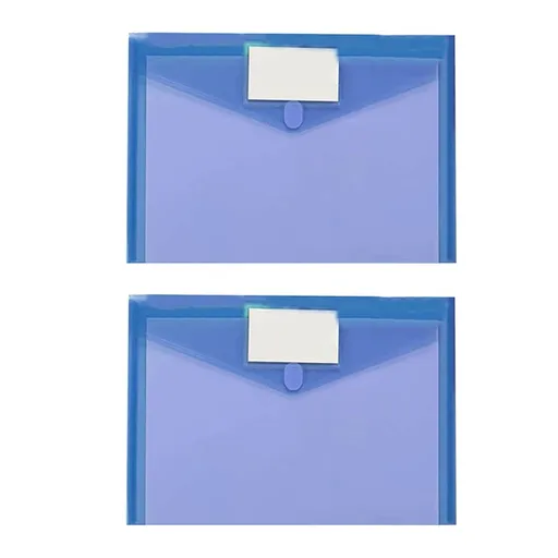Zip Pencil 2 Pack Plastic Envelopes Poly Envelopes Sooez Clear Document Folders Us Letter A4 Size Newyear Arrival! Blue 1-Blue