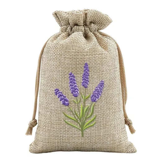 12Pcs Drawstring Gift Bags - Burlap Lavender Sachet Pouches for DIY Crafts, Wedding Party Favors, Jewelry Packaging, Christmas Valentines Presents and Herbal Fillings