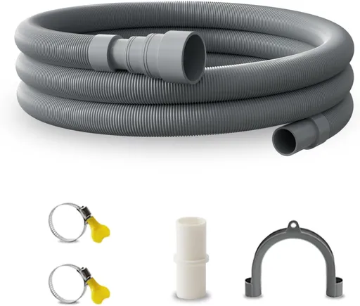 10 feet (3 Meters) Hose Universal Washing Machine Drain Hose Flexible Dishwasher Drain Hose Extension Corrugated Washer Discharge Hose Kit