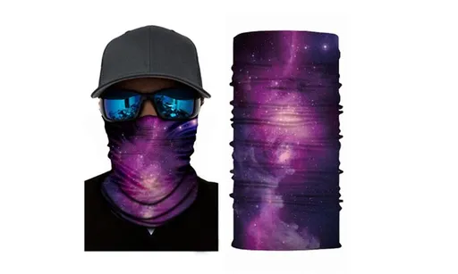 Cycling Mask Neck Tube Warmer Reusable Windproof Scarf UV Resistance Outdoor Sports Washable Face Neck Mask Cover(Purple)