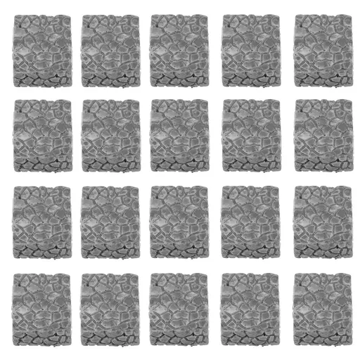 20 Pcs Fairy Garden Stepping Stones Ladder Scene Decor 1.40X1.20X0.60CM Grey