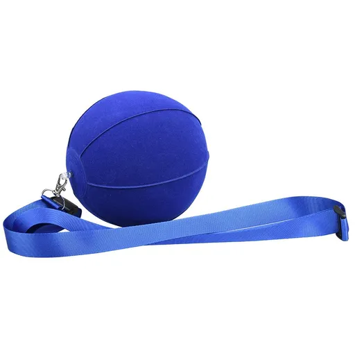 Golf Swing Trainer Inflatable Practice Aid with Adjustable String Portable Golf Training Equipment - Blue