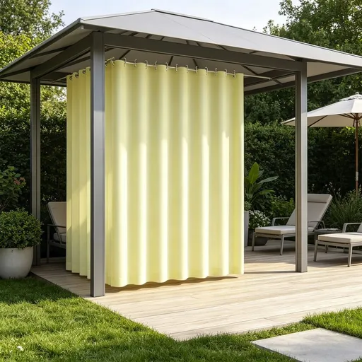 Outdoor Curtains for Patio Waterproof, Breathable Grommet Privacy Panels for Porch, Pergola & Gazebo, Light Filtering, Weatherproof, 70W x 78L Inches, Navy