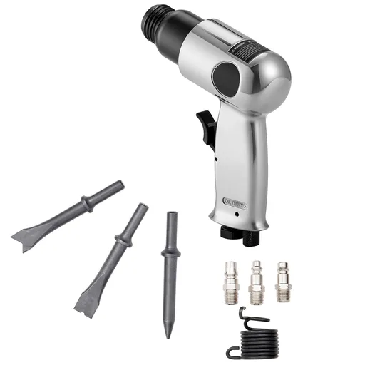 Air Hammer, 4500BPM Pneumatic Hammer with 40mm Stroke & 4PCS Chisels Round Shank, Lightweight & Compact Air Chisel Pneumatic Shovel Tool for Cutting Punching Scraping