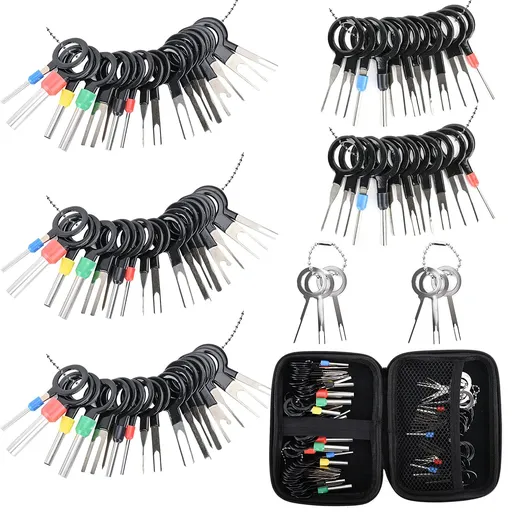 Terminal Removal Tool Kit 82 Pcs Depinning Tool Electrical Connector Pin Removal Tool Kit Pin Extractor Terminal Release Tool Set