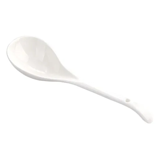 Ceramic Soup Spoon Yo Laifu Large White Phnom Penh Stew Spoon