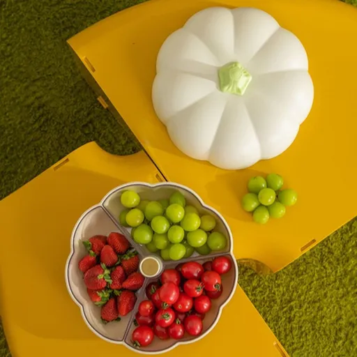 Halloween Pumpkin Snack Bowl With Lid, Cute Split Pumpkin Shaped Candy Storage Container for Tabletop Party Decor, Fruit Nut Treat Holder for Home Kitchen Fall Decor