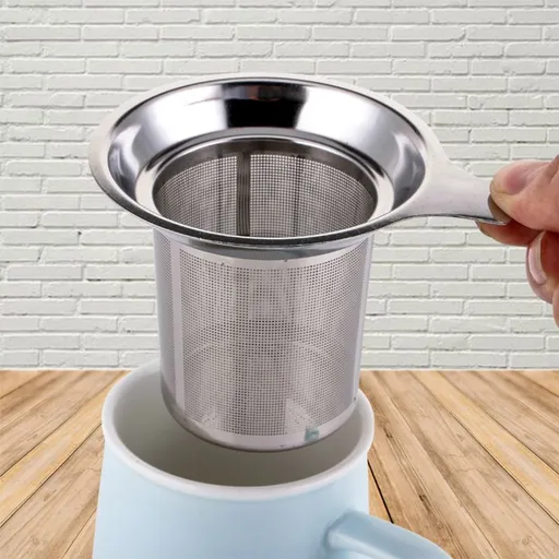 stainless steel, tea trainer, used to hang on teapots