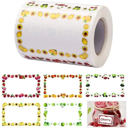 250 pieces - 5*3 cm - Label - sticker - Jam labels for jars - food freezer labels - self-adhesive jam jar labels - decorative removable sticky jam jars - labels - for kitchen food, bottles, jam, containers