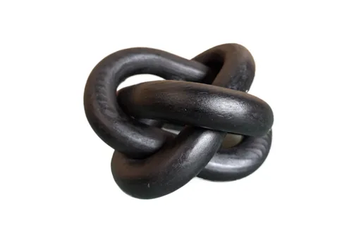 Wooden Knot Link Décor - White