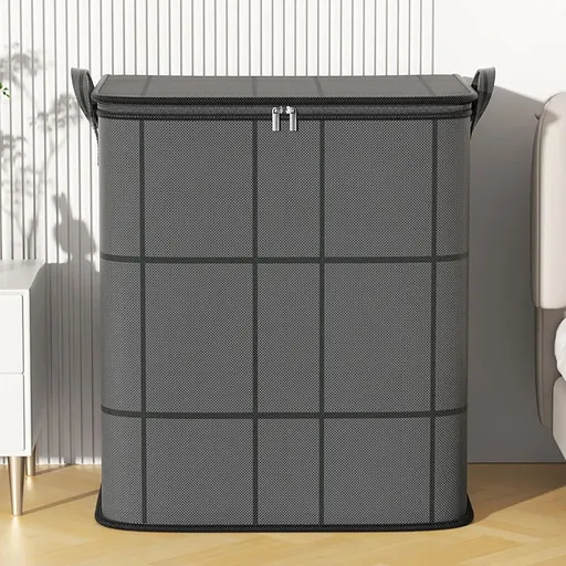 Large Capacity Storage Bag, Waterproof & Dustproof Foldable Closet Organizer, Heavy Duty Moving Bag with Handles & Zippers for Clothes, Comforters, Blankets ( 140L )