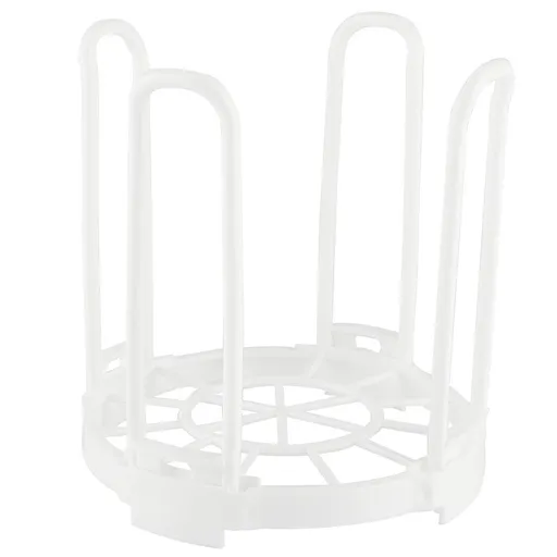 Durable Plastic Folding Healthy Dish Bowl Storage Shelf for Dry Kitchen Good Helper White
