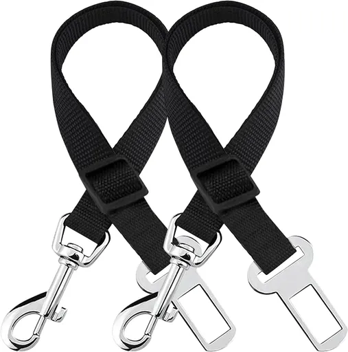 Dog Seat Belt for Car, Adjustable Nylon Pet Seatbelt, Supports All Cars, Dog Car Leash Seat Belt, Seatbelt for Dogs, Cats & Ferrets Travel Harness