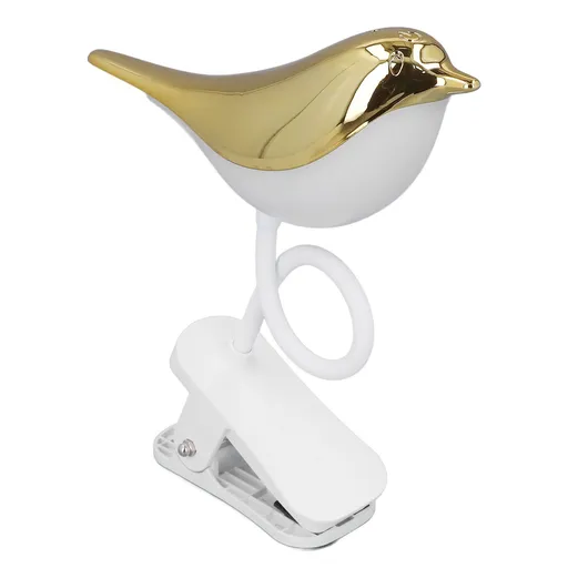 Bird Reading Table Lamp Touch Control Stepless Dimmable USB Rechargeable Desk Clip On Lamp Bird Night Light for Kids Bedroom Study Room