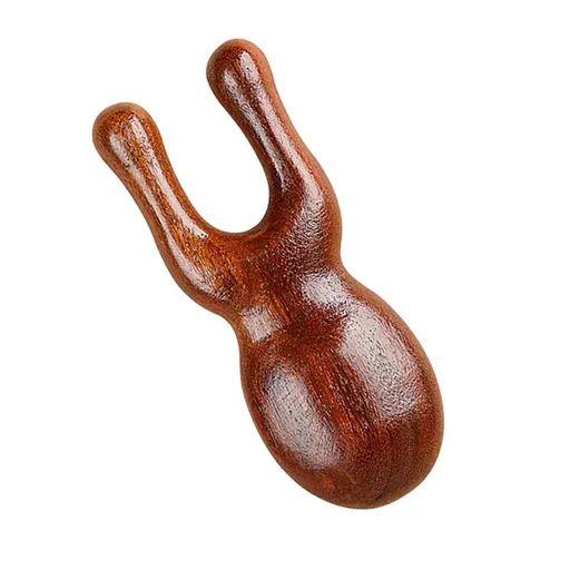 Wooden Gua Sha Massage Tool Manual Massager for Face and Eyes Natural Green Wood 3.7 x 1.6 Inches