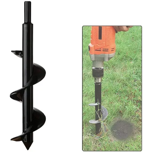 Garden Drill, Stainless Steel Hex Shank, Thermal Auger, Digging Holes Cultivate Deeply, Planting Tool for Flower Planting Trees Shrubs, Dia, L, 22cm