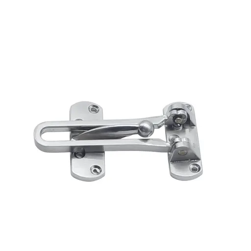 Door Reinforcement Lock Latch Swing Bar Lock for Home Security Front Door Locks for Kids Thicken Solid Aluminium Alloy (Silver)