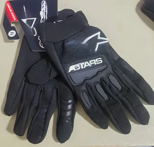 Lohas Fox Bicycle Gloves Nylon Long Finger A black white logo