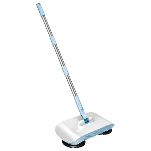 Manual Floor Sweeper | 3-in-1 Dry Sweep & Wet Mop | 40.15" Adjustable Stainless Steel Handle | 12.99x6.41" Sweeper Head | Includes 3 Microfiber Cloths | For Hard Floors (Not for Carpets)