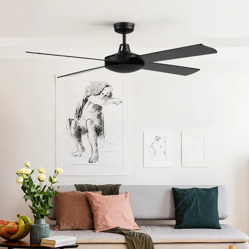 Devanti 52'' Ceiling Fan DC Motor 4 Blades w/Remote - Black