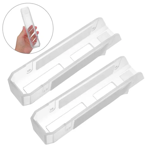 1Pair Multi Device Clear Laptop Wall Mount Stand with Adhesive and Screw Installation