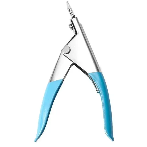 Acrylic Nail Tip Cutter False Nail Clipper U Shape Manicure Art Trimmer Tool - Blue