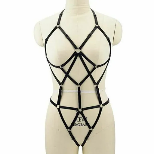 House Of Dasein Body Harness Women Lingerie Bondage Fetish Kink Restraints - Black N0095