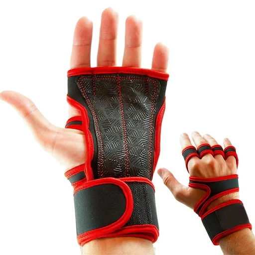 1 Pair Durable Weight Lifting Gloves For Intense Gym Sessions Gym Gloves Fitness Comfortable - Red L
