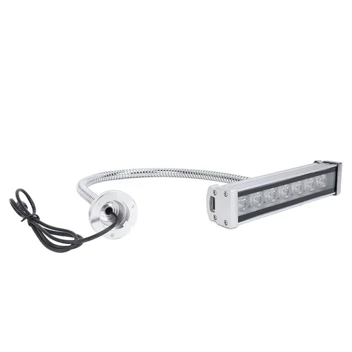LED Green Work Light 7W Aluminum Tempered Glass Stepless Dimmable Industrial Dust Detection Work Lamp for Workshop Machine Tools