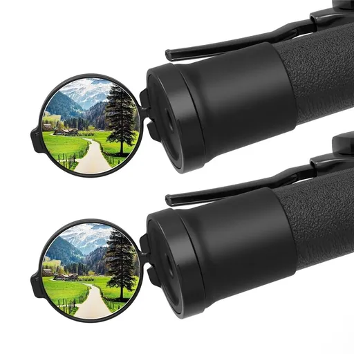 2 Pcs Bicycle Mirror for Handlebars - Mini Rear View, Foldable, 360 Rotatable Universal Mirror for Road Bike With Rubber Mounting Sleeve（28-32mm）