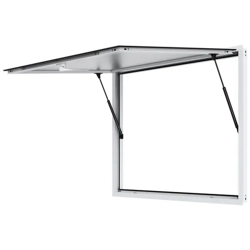 Concession Window for Food Truck, 48"x36" Aluminum Alloy Food Truck Service Window, Up to 85 Degrees Stand Serving Window with Awning Door & Drag Hook, for Food Trucks Concession Trailers