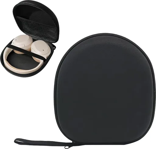 Headphone Case Hard Protective Case Universal Fit Waterproof Shockproof Black