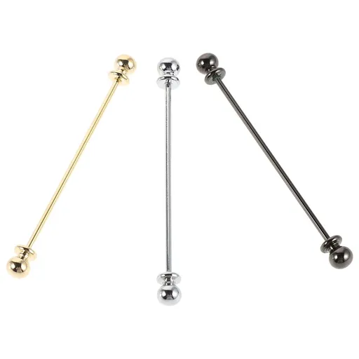 3Pcs Mens Copper Collar Pins for Dress Shirts Assorted Color Decorative Lapel Stick Brooches