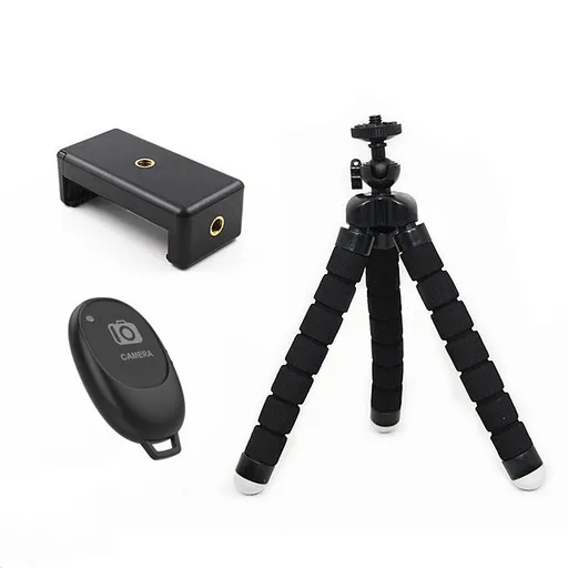 Phone Mini Tripod,Premium Flexible Mobile Phone Tripod Stand Compatible with Samsung , Small Digital Camera, Black