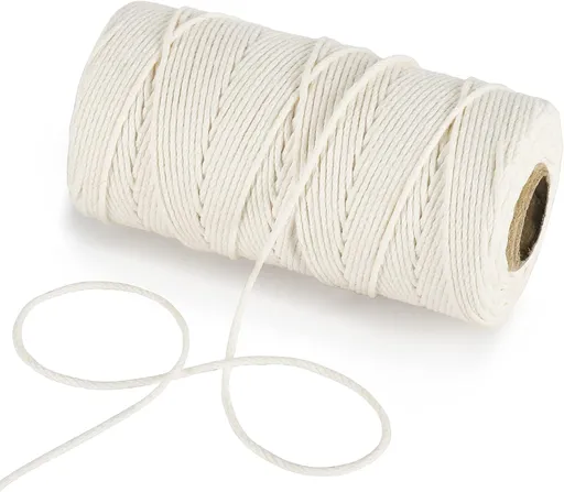 Cotton Butchers Twine, 328 Feet 1.5mm Food Safe Cooking Twine Kitchen String for Cooking, Tying, Trussing, Roasting