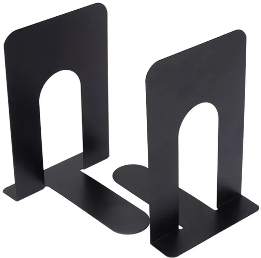 Bookends - Metal - Iron Bookshelves - Can be used to support books and organize your desk - 130mm * 150mm * 165mm - Black
