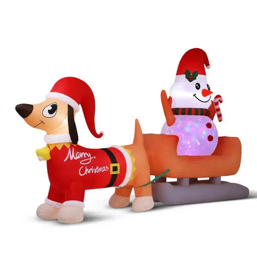 Christmas Inflatable Snowman Dog 4.2M Tall Outdoor Decoration Illuminated