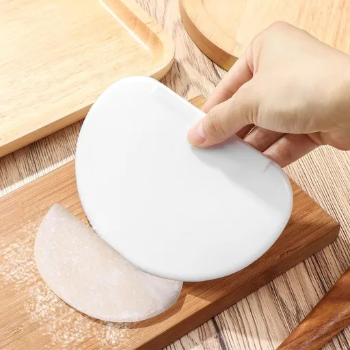 White Kitchen Baking Scraper for Cake, Dough, Cream, Pastry, and Cooking Tool for Baking and Food Preparation