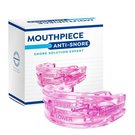 Anti-Snoring Mouthguard Bite Guard, Comfortable Night Wear Orthodontic Mouthguard in Pink