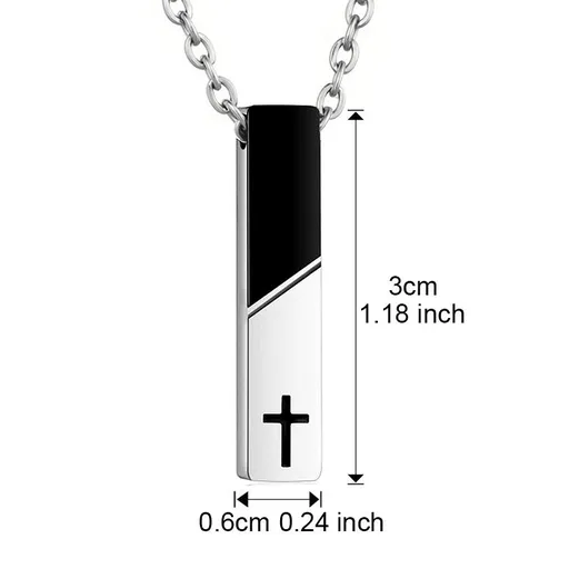 Cremation Urn Necklace for Ashes Urn Jewelry Cross Cube Ash Necklace Memorial Pendant Jewelry for Men Women