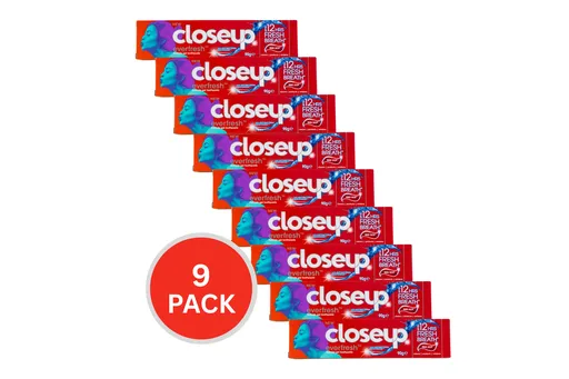 9x Closeup Toothpaste Everfresh Red Hot 90g