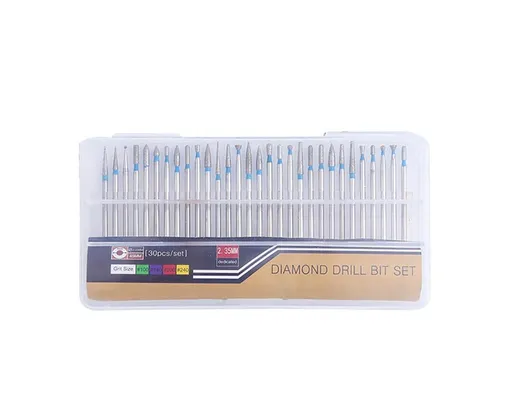 30Pcs Tungsten Steel Nail Drill Bits Manicure Pedicure Gel Polish Removal Tool-C