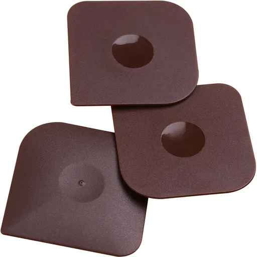 Pan Scrapers Dish Scraper Tool Set, 3Pack Food Scraper Polycarbonate Plastic Pan Pot Scraper, Cast Iron Cleaner Scraper (Brown)