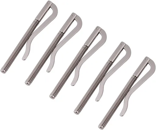 5pcs 75mm Spring Metal Money Clip, Wallet Clamp Organizers For Bifold Purse Nickel Color